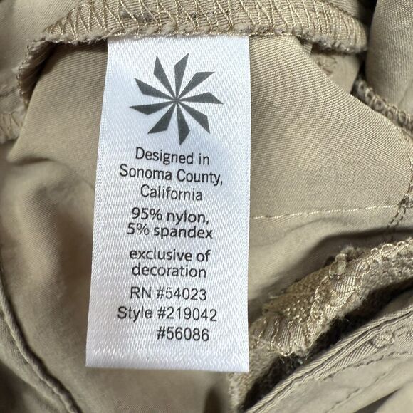 Athleta Cargo Pants Women’s 10P Khaki Nylon Mariposa Workout Sport Hiking Casual - Picture 6 of 10